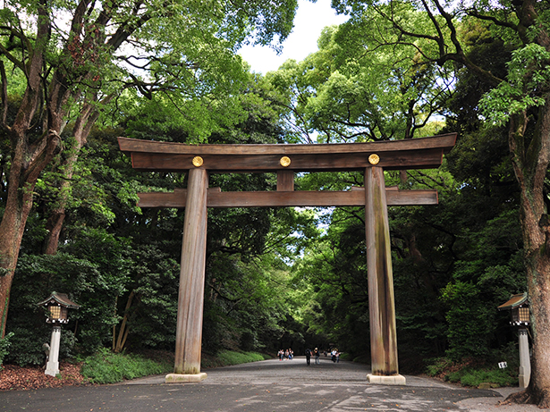 Torii gate:representing the boudary between secular area and sacred area